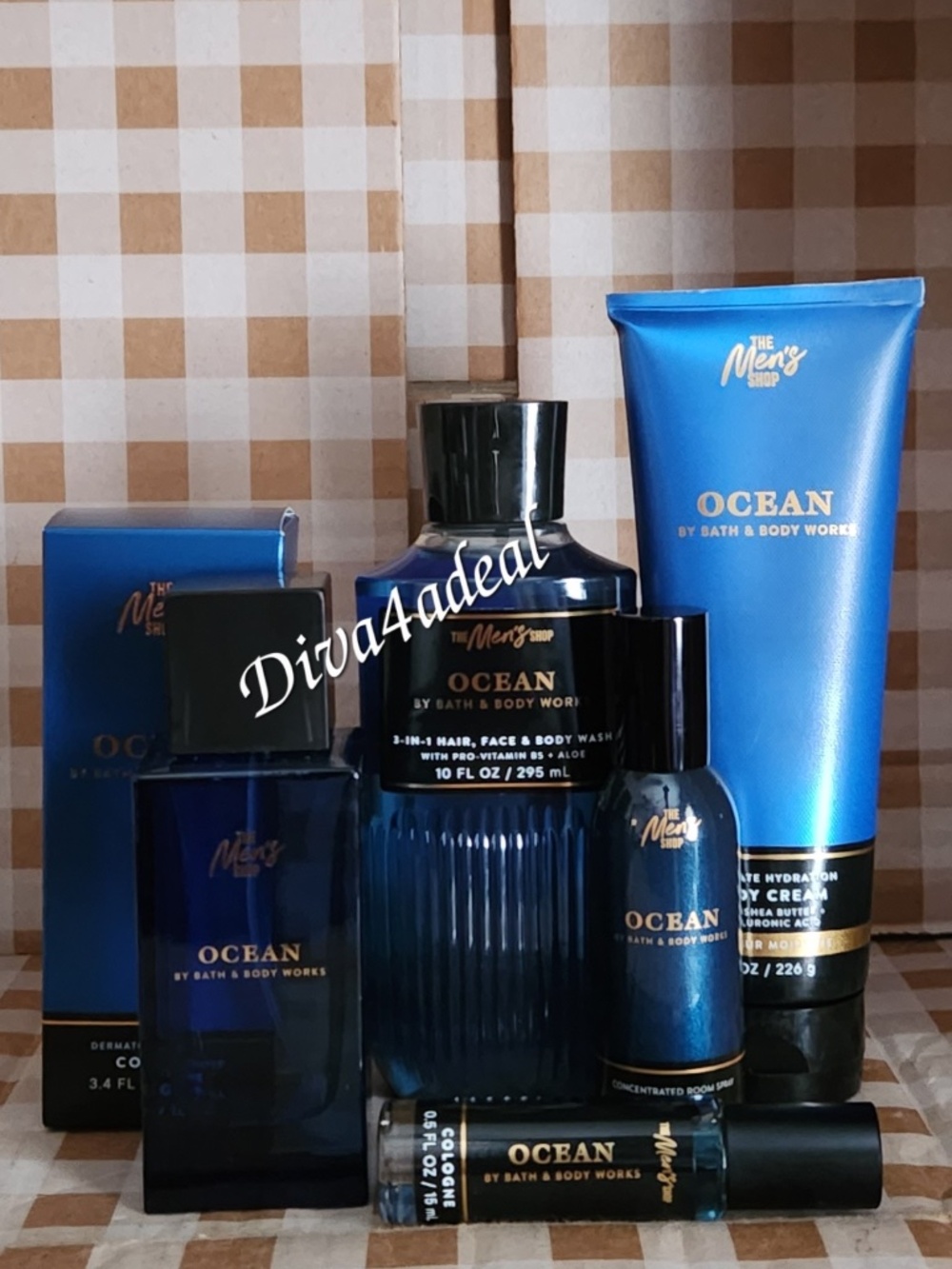 Bath & Body Works OCEAN 3.4 FL OZ 4PC Men’s Collection Bundle